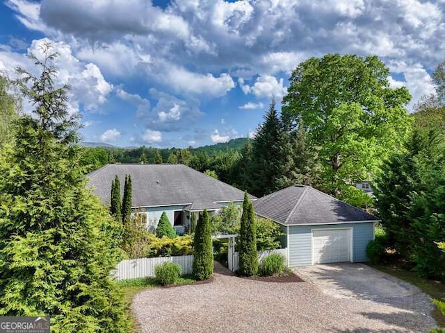 275 Everetts Vw, Blairsville, GA 30512 - single story home featuring asphalt driveway, fence, and an outbuilding