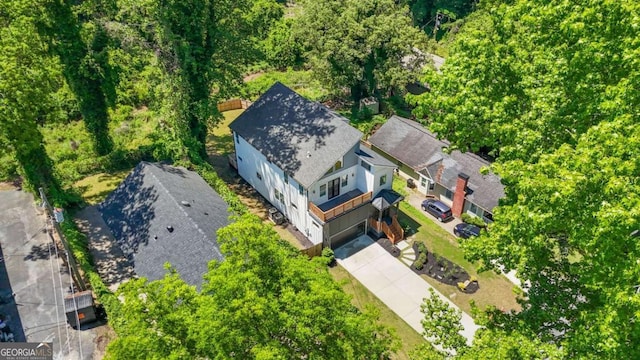 view from above of property