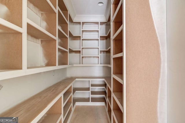 view of storage area