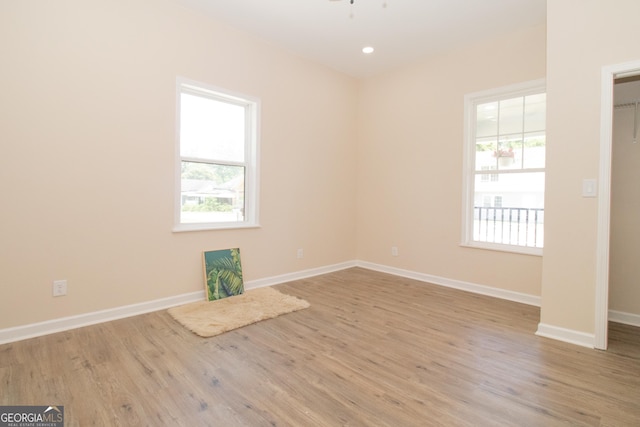 346 Grant Ave, Macon, GA 31201 - spare room with healthy amount of natural light, wood finished floors, baseboards, and recessed lighting