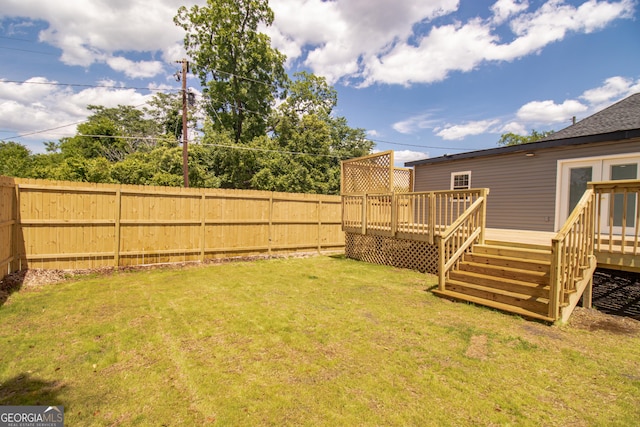 346 Grant Ave, Macon, GA 31201 - view of yard with a wooden deck
