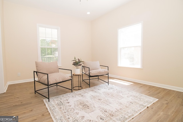 346 Grant Ave, Macon, GA 31201 - living area with light wood-type flooring, baseboards, and recessed lighting