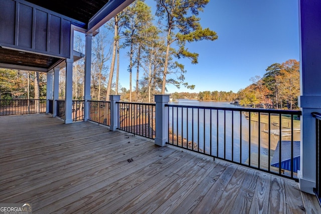 141G Lake Pines Rd, Jackson, GA 30233 - wooden deck with a water view
