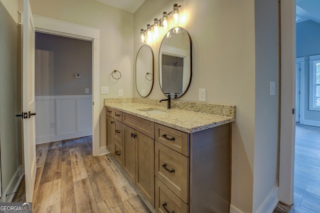 141G Lake Pines Rd, Jackson, GA 30233 - bathroom featuring wood finished floors and vanity