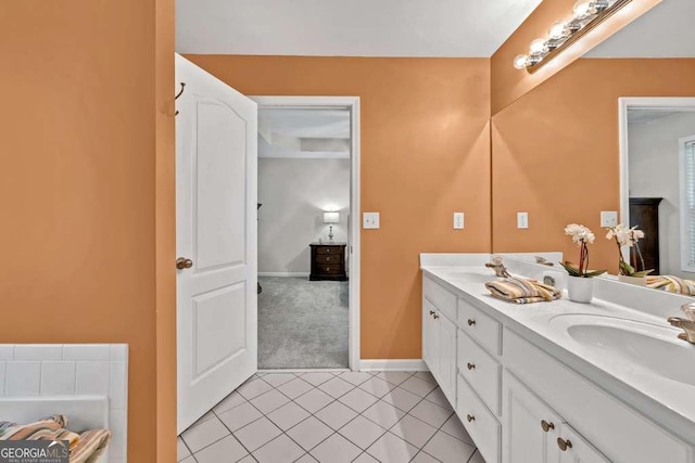 272 Blackberry Ln, Pendergrass, GA 30567 - bathroom featuring double vanity and tile patterned floors