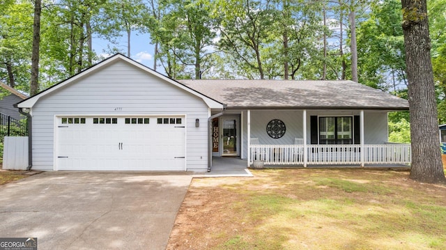 4771 Pinefield Dr NW, Acworth, GA 30102 - single story home with a garage, a porch, concrete driveway, and a shingled roof