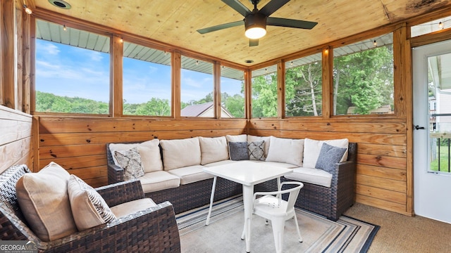254 Merilyn Dr, Ringgold, GA 30736 - sunroom / solarium with wood ceiling and carpet