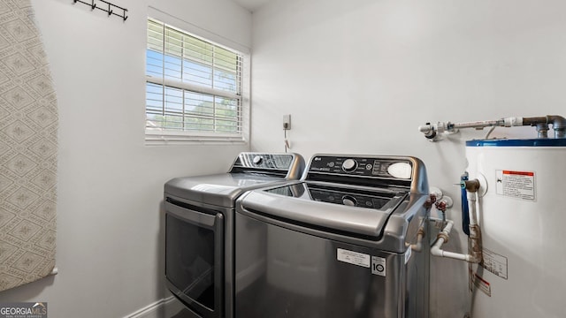 254 Merilyn Dr, Ringgold, GA 30736 - washroom featuring water heater and washing machine and clothes dryer