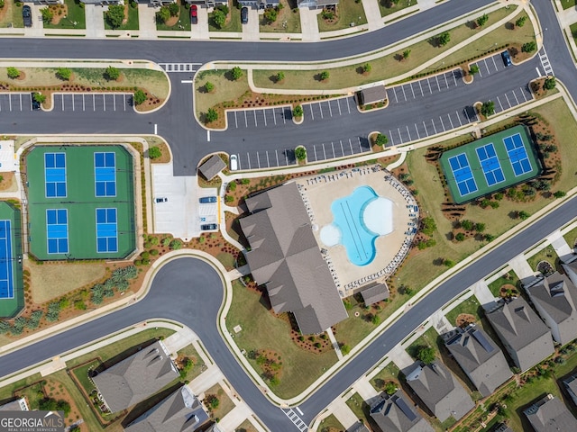 207 Hickory Bluffs Pkwy, Canton, GA 30114 - aerial view of property's location with a pool