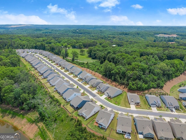 207 Hickory Bluffs Pkwy, Canton, GA 30114 - aerial perspective of suburban area with a heavily wooded area