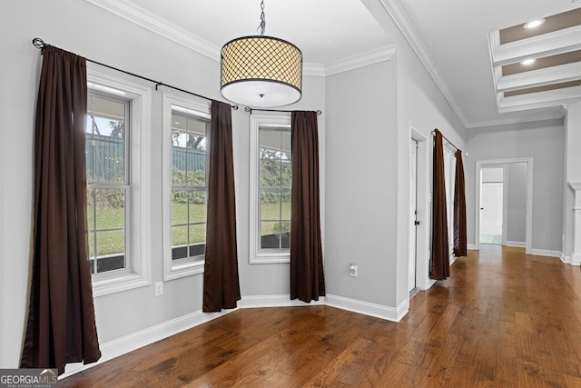 4227 Tillman Blf, Valdosta, GA 31602 - entryway featuring ornamental molding, dark wood-style floors, healthy amount of natural light, and baseboards