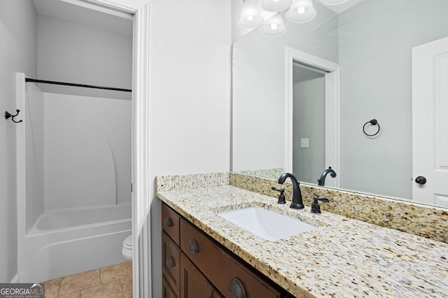 4227 Tillman Blf, Valdosta, GA 31602 - full bathroom featuring vanity, toilet, bathing tub / shower combination, and tile patterned floors
