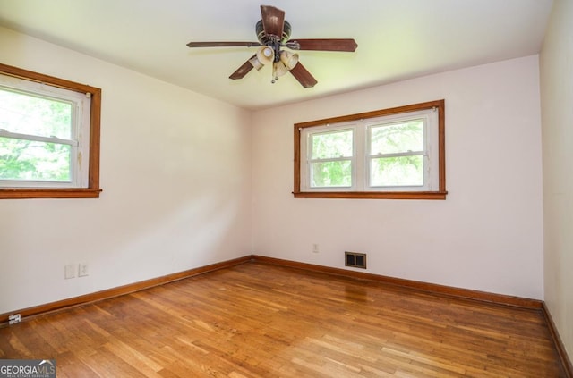 706 Jones Mill Rd, Cartersville, GA 30120 - unfurnished room featuring light wood-type flooring, baseboards, and ceiling fan