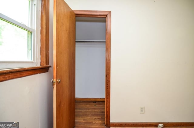 706 Jones Mill Rd, Cartersville, GA 30120 - unfurnished bedroom with wood finished floors and a closet