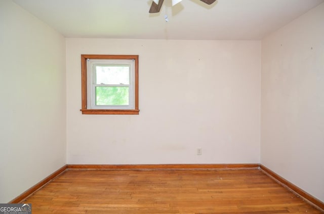 706 Jones Mill Rd, Cartersville, GA 30120 - unfurnished room featuring light wood-type flooring, a ceiling fan, and baseboards