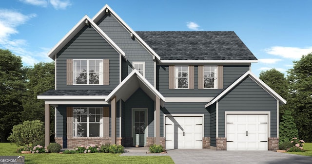 225 Sage St, Commerce, GA 30529 - view of front facade with a garage, concrete driveway, and brick siding