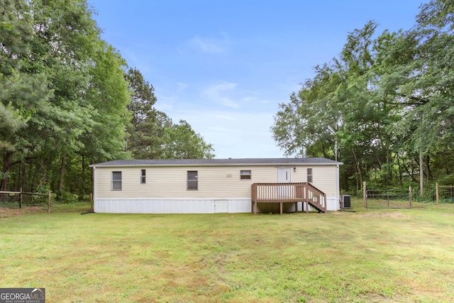 2021 Wyche Cir, Elberton, GA 30635 - back of property featuring a deck