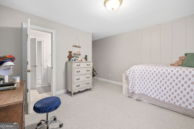 490 Water Wheel Ct, Cornelia, GA 30531 - bedroom with light carpet, baseboards, and ensuite bath