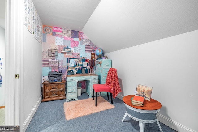 490 Water Wheel Ct, Cornelia, GA 30531 - carpeted home office with lofted ceiling and baseboards