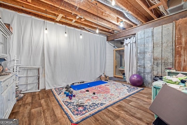 490 Water Wheel Ct, Cornelia, GA 30531 - workout area with wood finished floors