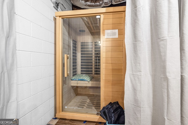 490 Water Wheel Ct, Cornelia, GA 30531 - sauna featuring concrete block wall