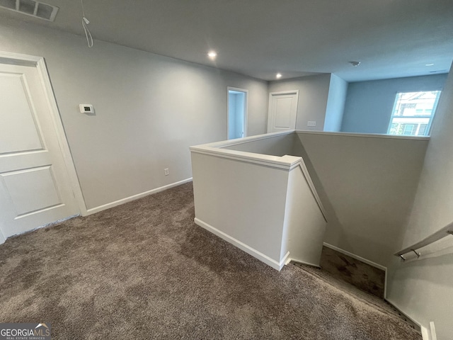 3172 Lowell Rd, Bethlehem, GA 30620 - staircase featuring carpet floors, baseboards, and recessed lighting
