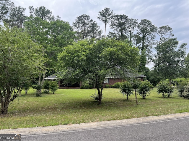 view of front of home featuring a front lawn
