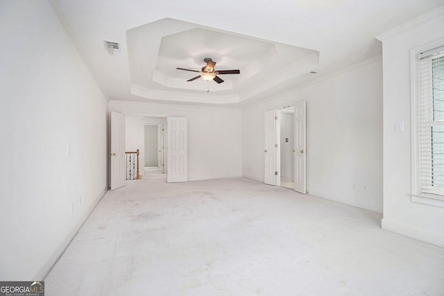 315 Hembree Grove Trce, Roswell, GA 30076 - unfurnished room featuring a tray ceiling, light carpet, healthy amount of natural light, and ornamental molding
