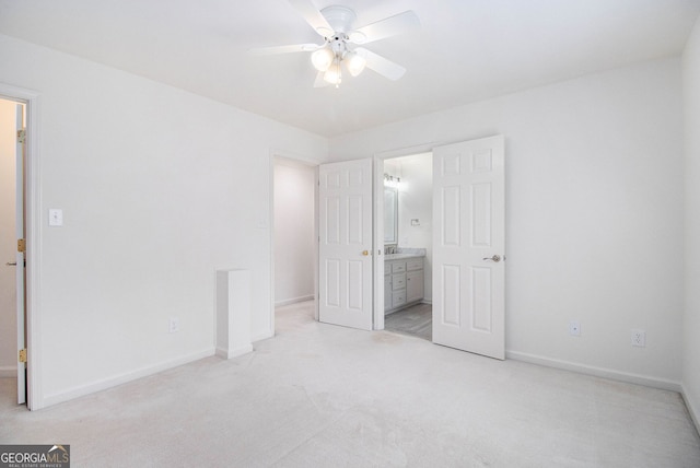 315 Hembree Grove Trce, Roswell, GA 30076 - unfurnished bedroom with light carpet, baseboards, and ensuite bath