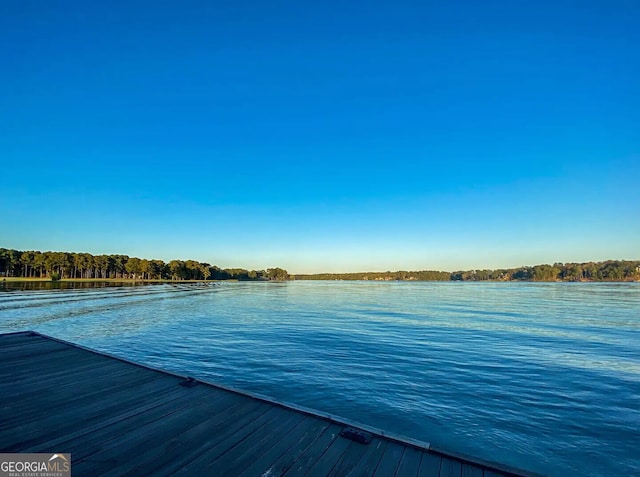 water view with a boat dock