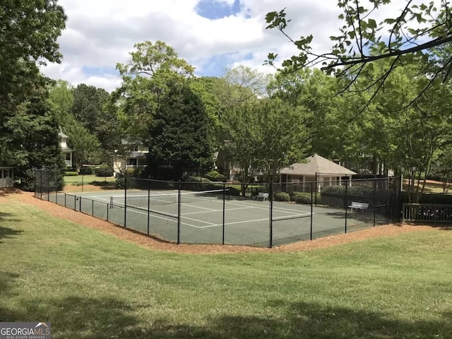 view of tennis court