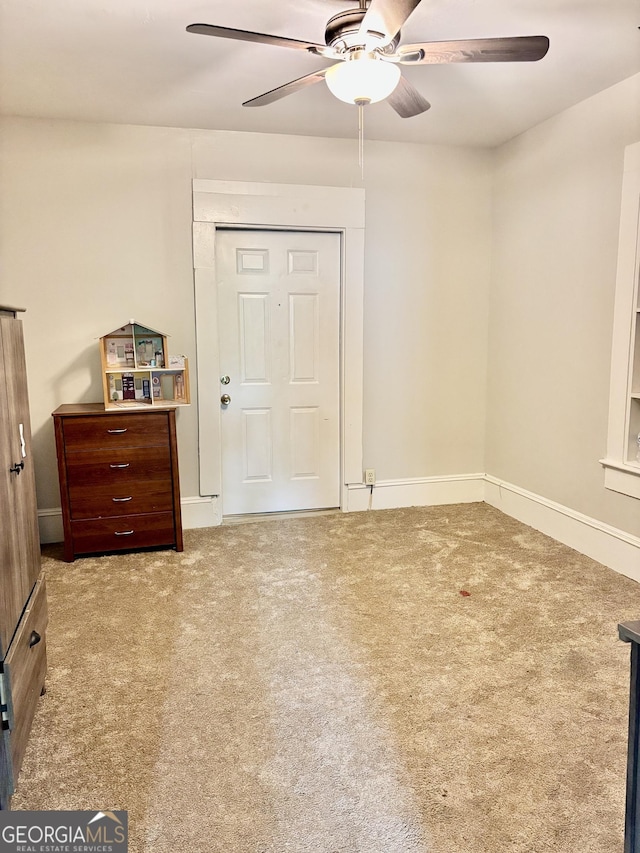 151 W Ellawood Ave, Cedartown, GA 30125 - unfurnished bedroom featuring carpet, a ceiling fan, and baseboards