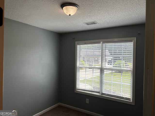 120 Magnolia Trl, Milner, GA 30257 - empty room featuring a textured ceiling, dark carpet, baseboards, and plenty of natural light