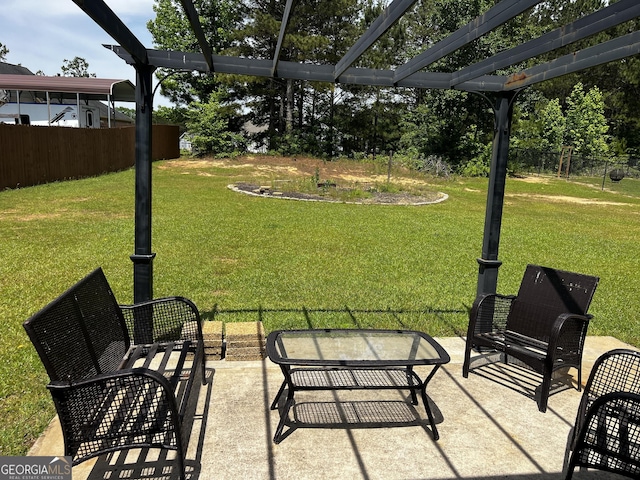 120 Magnolia Trl, Milner, GA 30257 - view of yard featuring a patio and a pergola