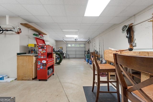 130 Allie Dr, Mcdonough, GA 30252 - garage with a workshop area