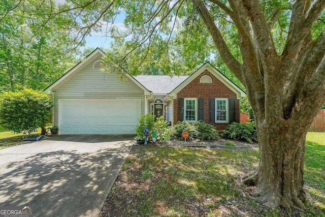 4872 Nature Trl, Austell, GA 30106 - single story home featuring driveway, an attached garage, and brick siding