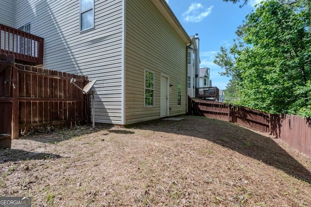 view of home's exterior featuring a fenced backyard