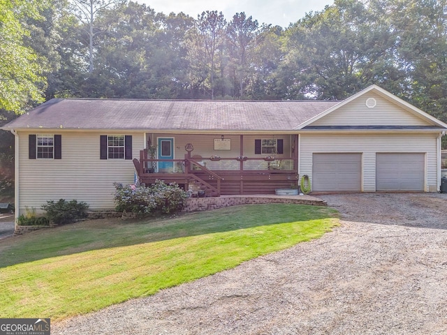 46 SW Colleen Karen Rd SW, Euharlee, GA 30120 - single story home featuring dirt driveway, a garage, a front yard, and stairway
