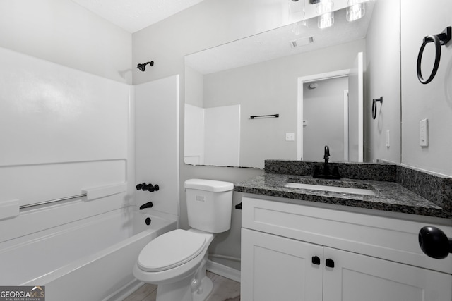 1404 Meadowind Ct SW, Conyers, GA 30094 - full bathroom with shower / bath combination, toilet, and vanity