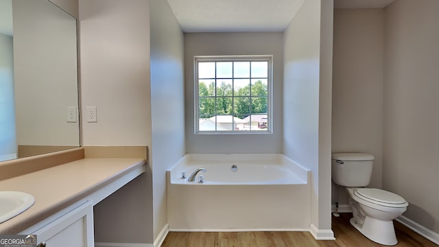 10961 Big Sky Dr, Hampton, GA 30228 - full bath with wood finished floors, a bath, and vanity