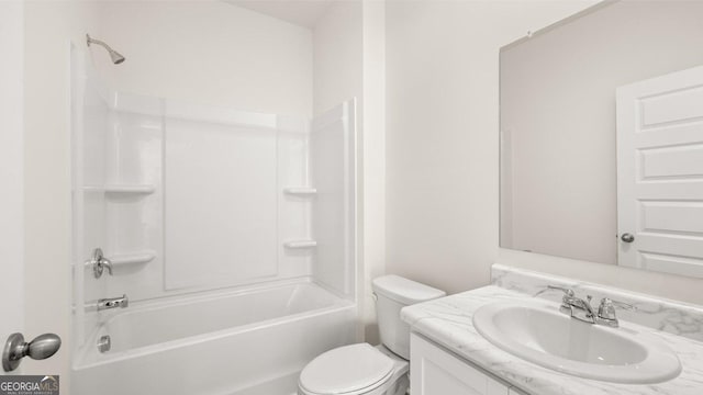 75 Poplar Blvd, Newnan, GA 30265 - bathroom featuring vanity, toilet, and shower / bath combination
