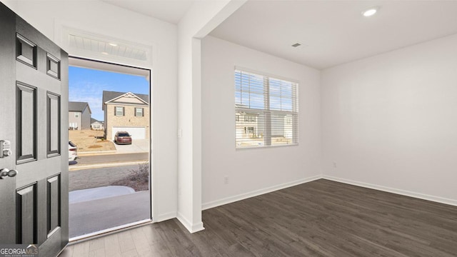 75 Poplar Blvd, Newnan, GA 30265 - entrance foyer featuring wood finished floors, baseboards, and recessed lighting