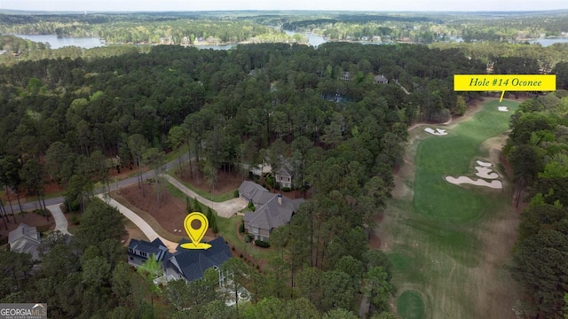 1111 Swift Crk, Greensboro, GA 30642 - aerial view of property's location with a large body of water and a golf club