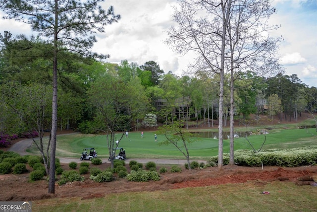 5010 Browns Ford Rd, Greensboro, GA 30642 - view of tennis court with view of golf course, a water view, and a yard