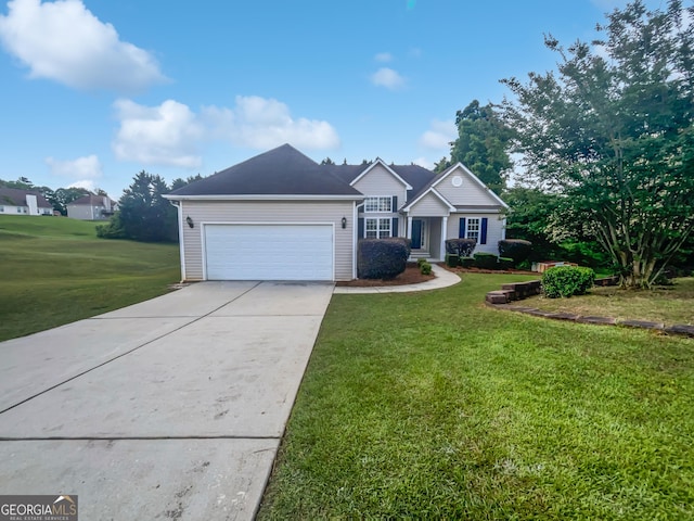 4335 Northwind Dr, Ellenwood, GA 30294 - ranch-style house featuring driveway, an attached garage, and a front yard