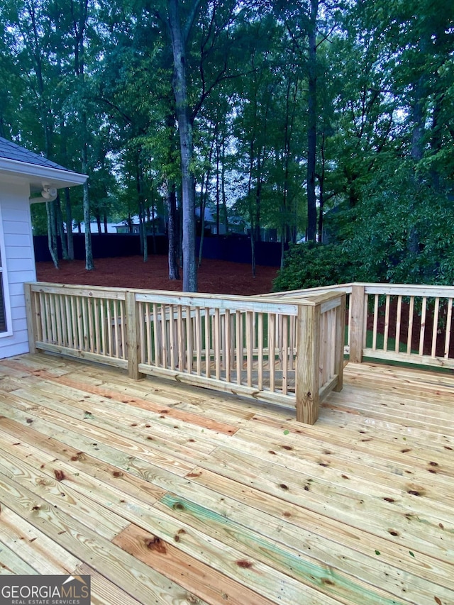 view of wooden deck