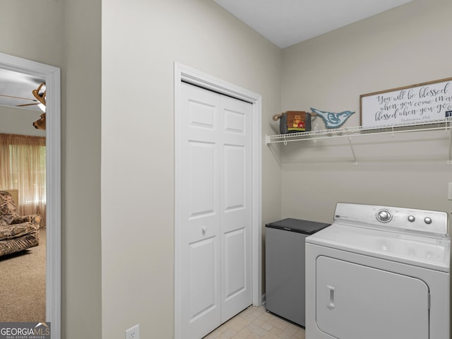 view of clothes washing area
