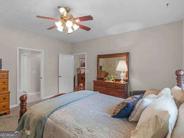 175 N Unity Grove Rd, Locust Grove, GA 30248 - bedroom with carpet flooring, baseboards, and a ceiling fan