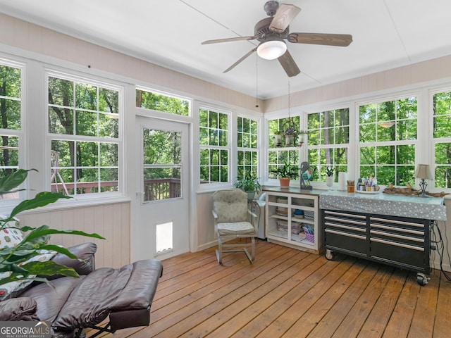 175 N Unity Grove Rd, Locust Grove, GA 30248 - sunroom / solarium featuring hardwood / wood-style flooring and a wooden deck