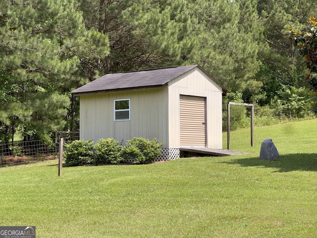 view of shed
